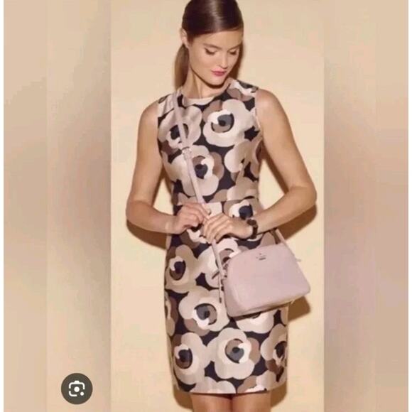 kate spade new york Dresses & Skirts - Kate Spade Silk Deco Rose Della Sheath Sleeveless Dress Size 4